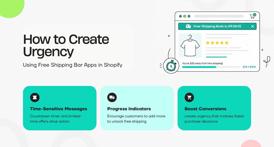 How to Create Urgency Using Free Shipping Bar Apps in Shopify