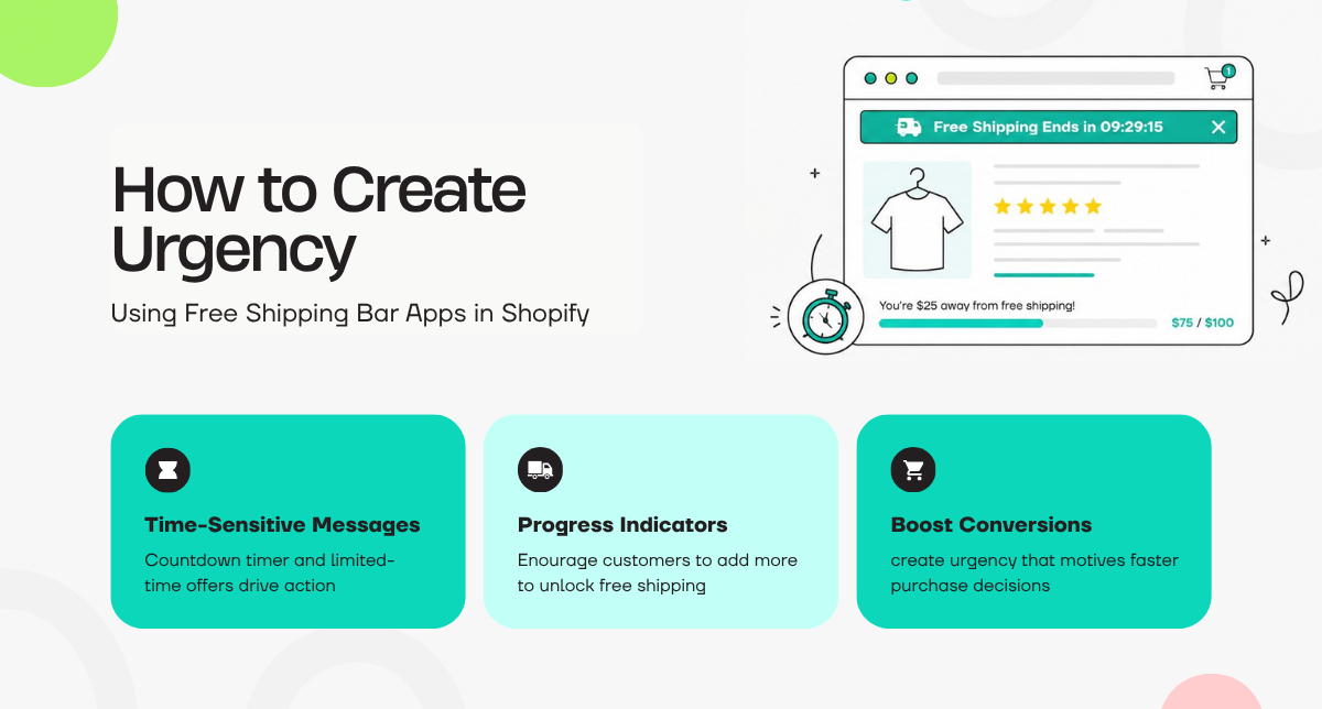 How to Create Urgency Using Free Shipping Bar Apps in Shopify